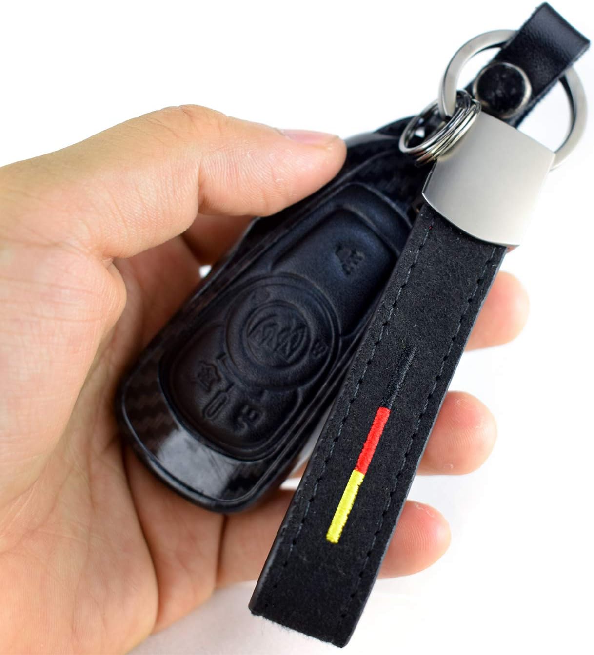 Amazon.com: KE-KE German Flag Stripe Alcantara Embroidery Leather gun ...