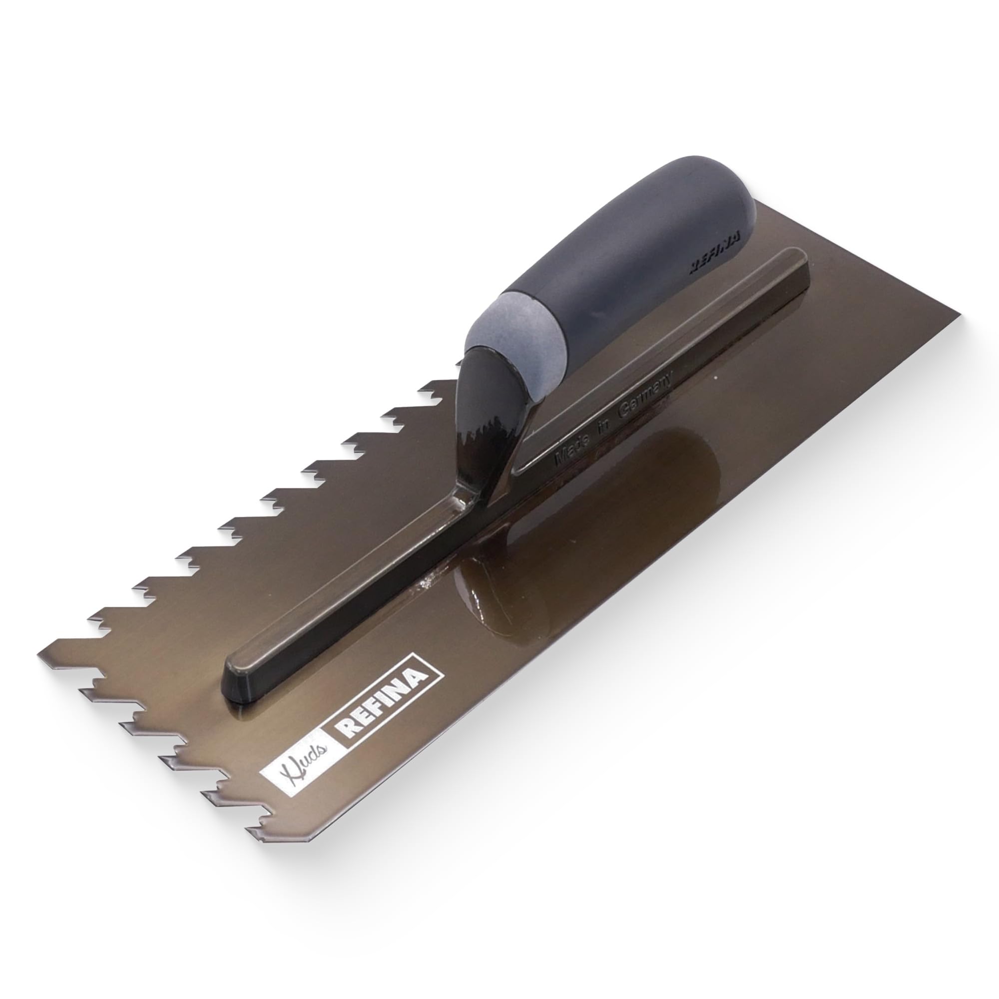 Refina NotchTile Graphite Adhesive Spreading Notched Tiling Trowel Right Handed 14" (355mm) with 10mm Notches - 2023610R