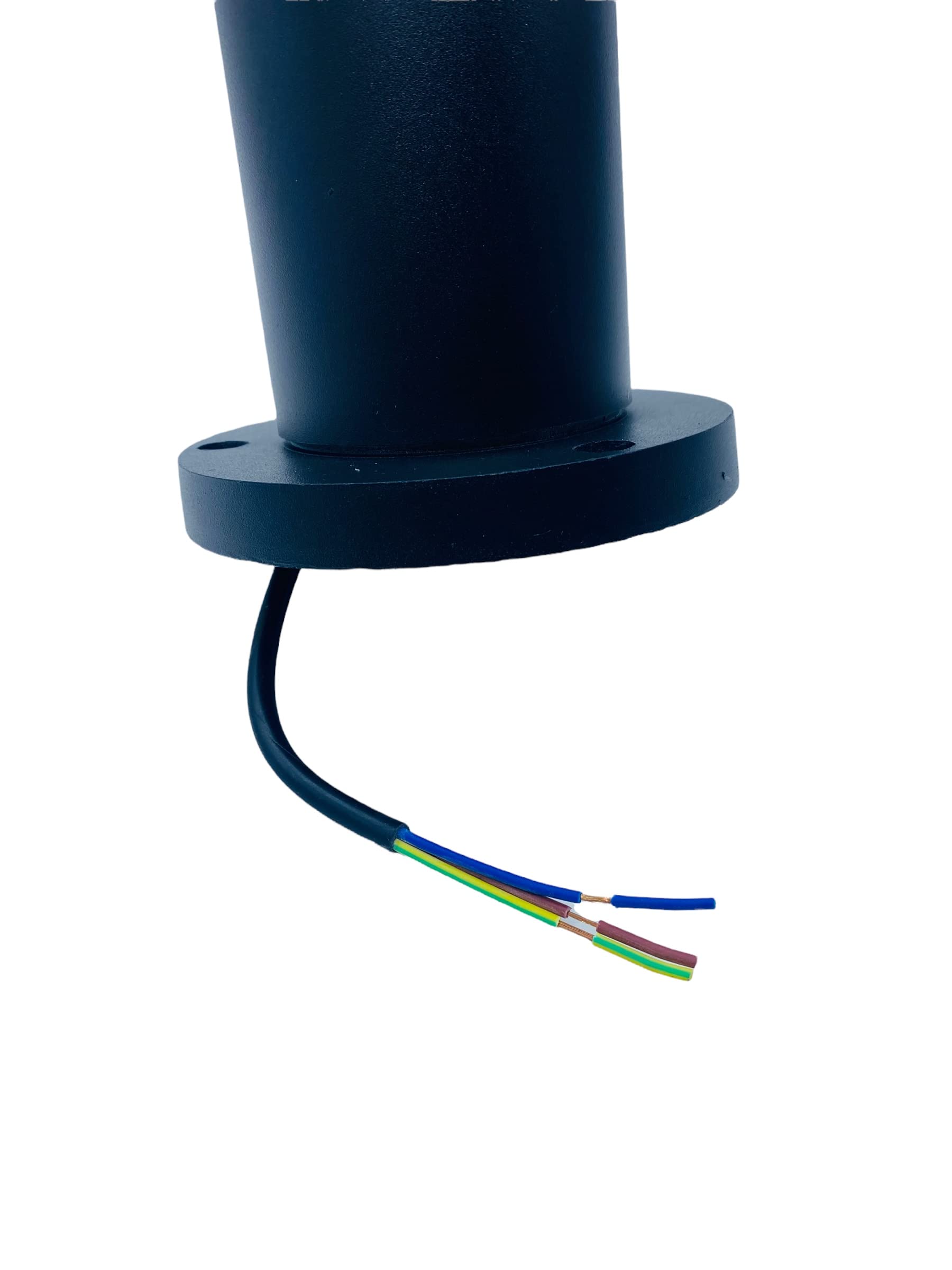 Partenopea® Lampione a led lampioncino con attacco per Lampadine E27 illuminazione da esterno palo da giardino per sentieri moderno (Nero 60 cm, Senza lampadina)