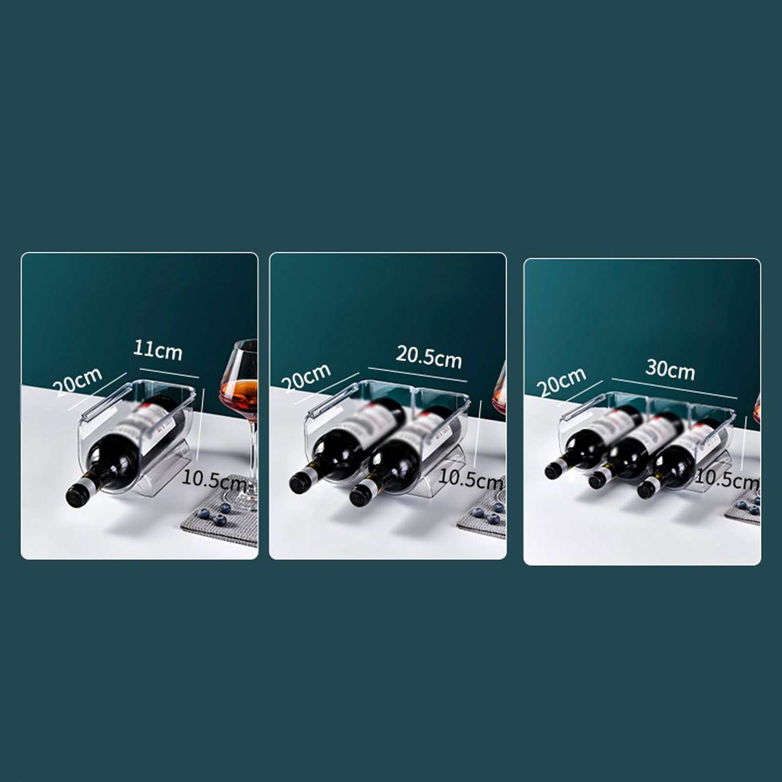 Genérico Botellero Soporte apilable para Vino Estante de Almacenamiento para Botellas de Cocina Organizador para Nevera Soporte para Botellas de Vino y Cerveza Organizador (1 Rejilla-1 Unidad)