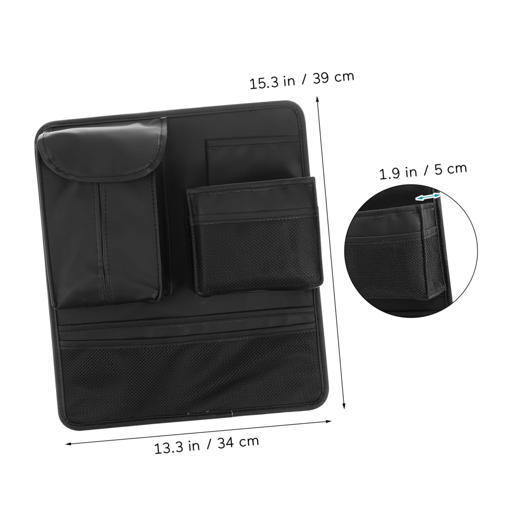 HAPINARY Back of Car Seat Organizer 39x34cm Seat Back Organizer Car Storage Bag Sturdy Easy Clean