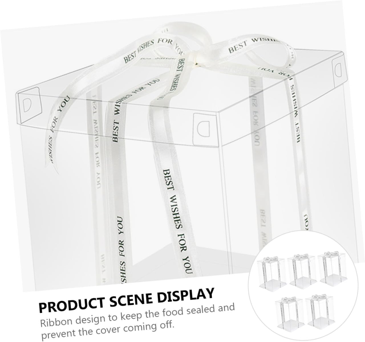 5pcs Transparent Double Layer Cake Boxes Reusable Dessert Packing Containers for Birthday Party Outdoor Travel Cake Carrier