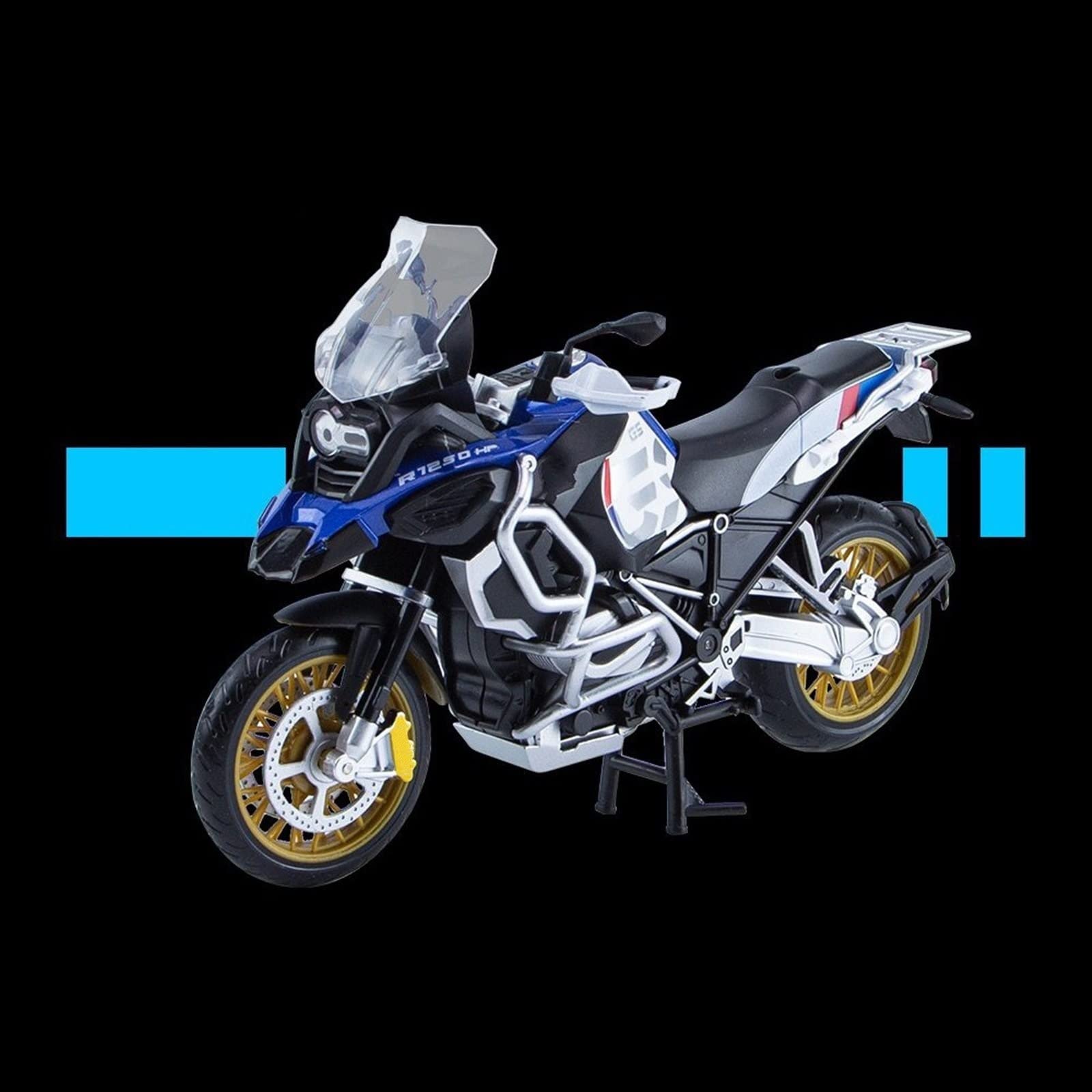 SEYXF Motorbike Toy 1:12 Scale for BMW R1250 GS Alloy Motorcycle Model Light & Sound Effect Diecast Boys Birthday Gift Collection
