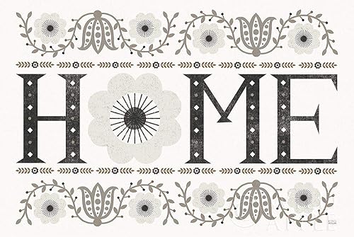 Miniatura 1 de Posterazzi PDX51126LARGE Folk Lodge Home v2 Neutral Photo Print, 36 x 24, Multi