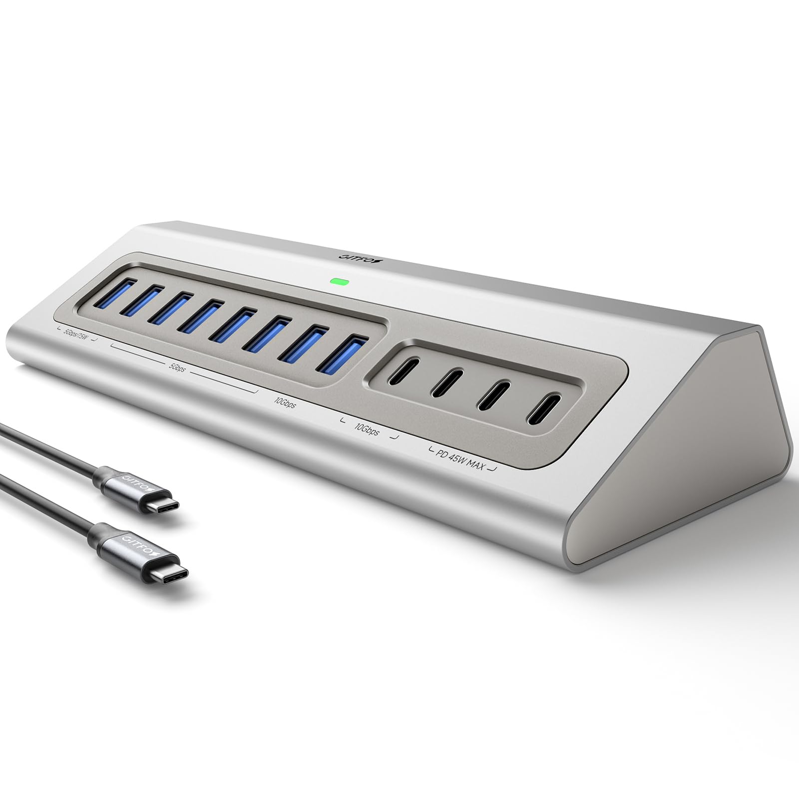 Gitfos Powered USB Hub 13 in 1 USB 3 2 Hub USB C Hub with PD 100W USB