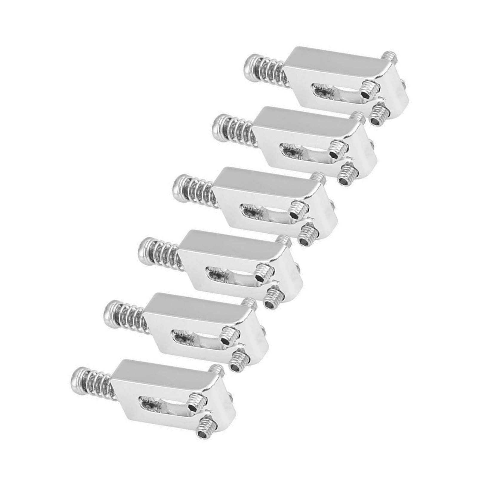 Generic Metall-Tremolo-Sättel, Langlebige Verarbeitung für den Austausch der E-Gitarren-Brücke mit Schraubenschlüssel, Gitarrenzubehör für Gitarrenliebhaber (SILVER)