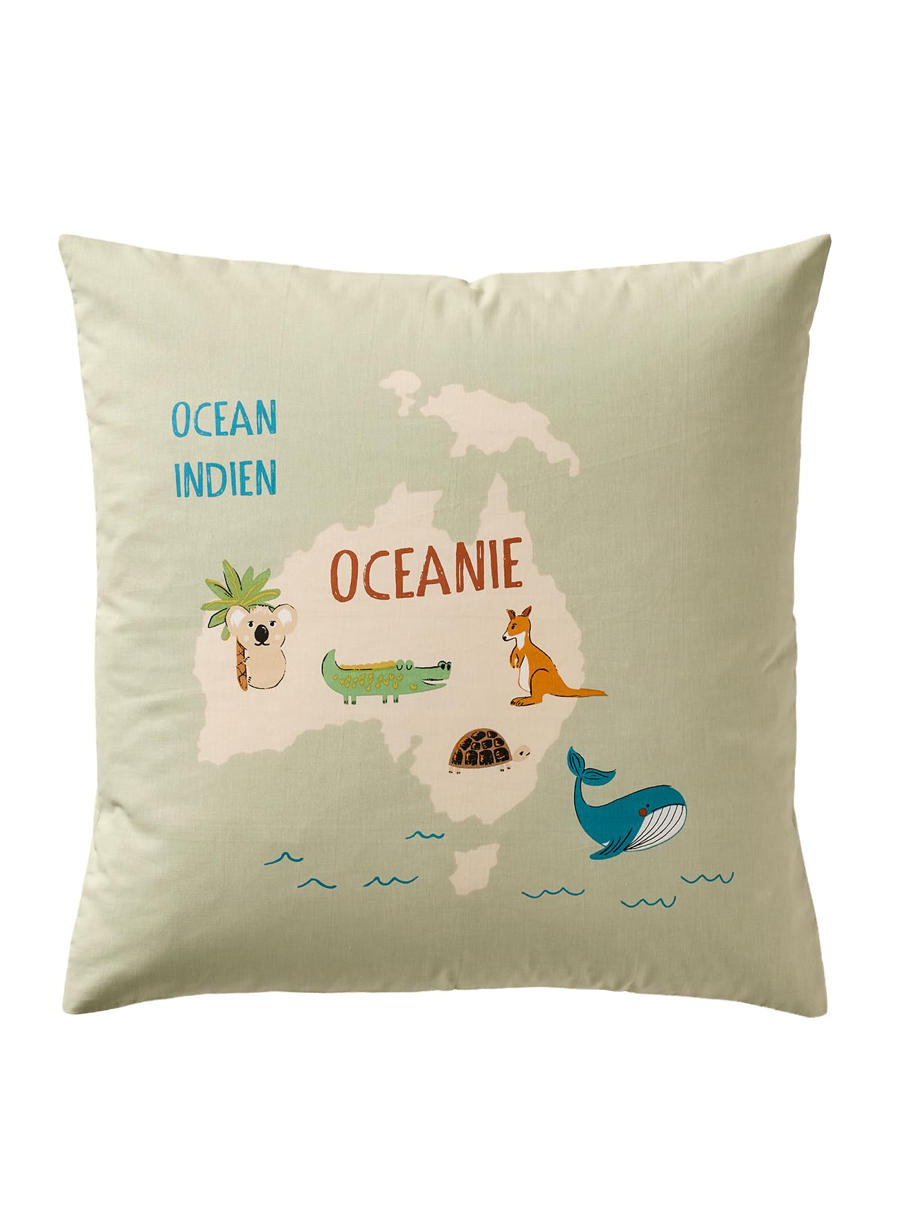VERTBAUDET Parure Housse De Couette Et Taie d'oreiller Vert Sauge 140X200 63X63