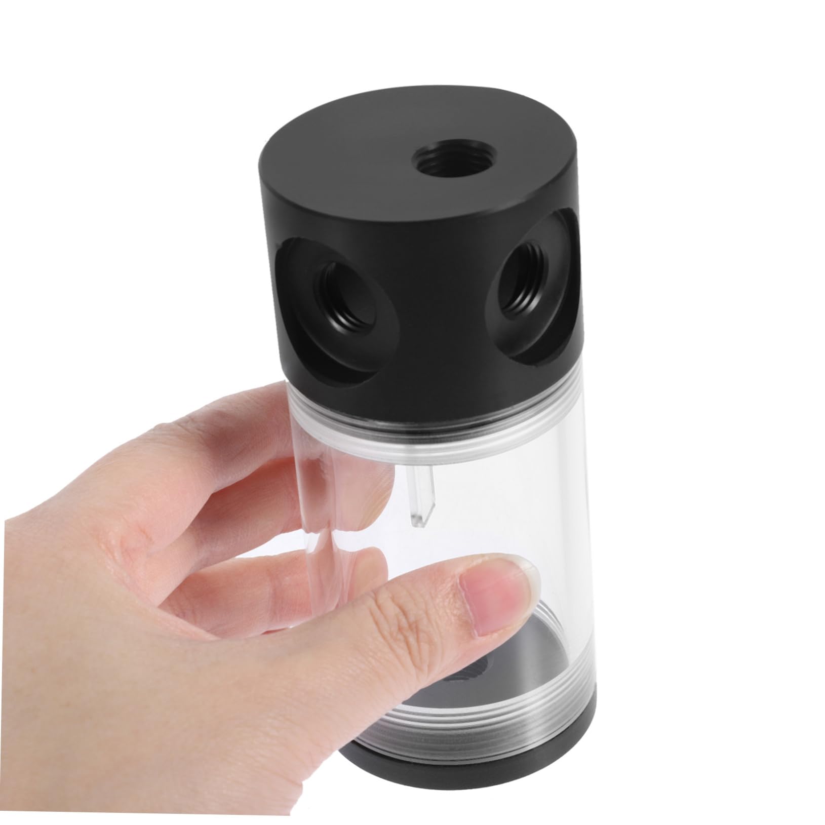 SHINEOFI Serbatoio Materiale Ferro e Abs di Raffreddamento Acqua Cilindrico per PC con Fascia Tenuta e Assemblaggio Kit di Raffreddamento Liquido per Sistema di Raffrescamento Computer