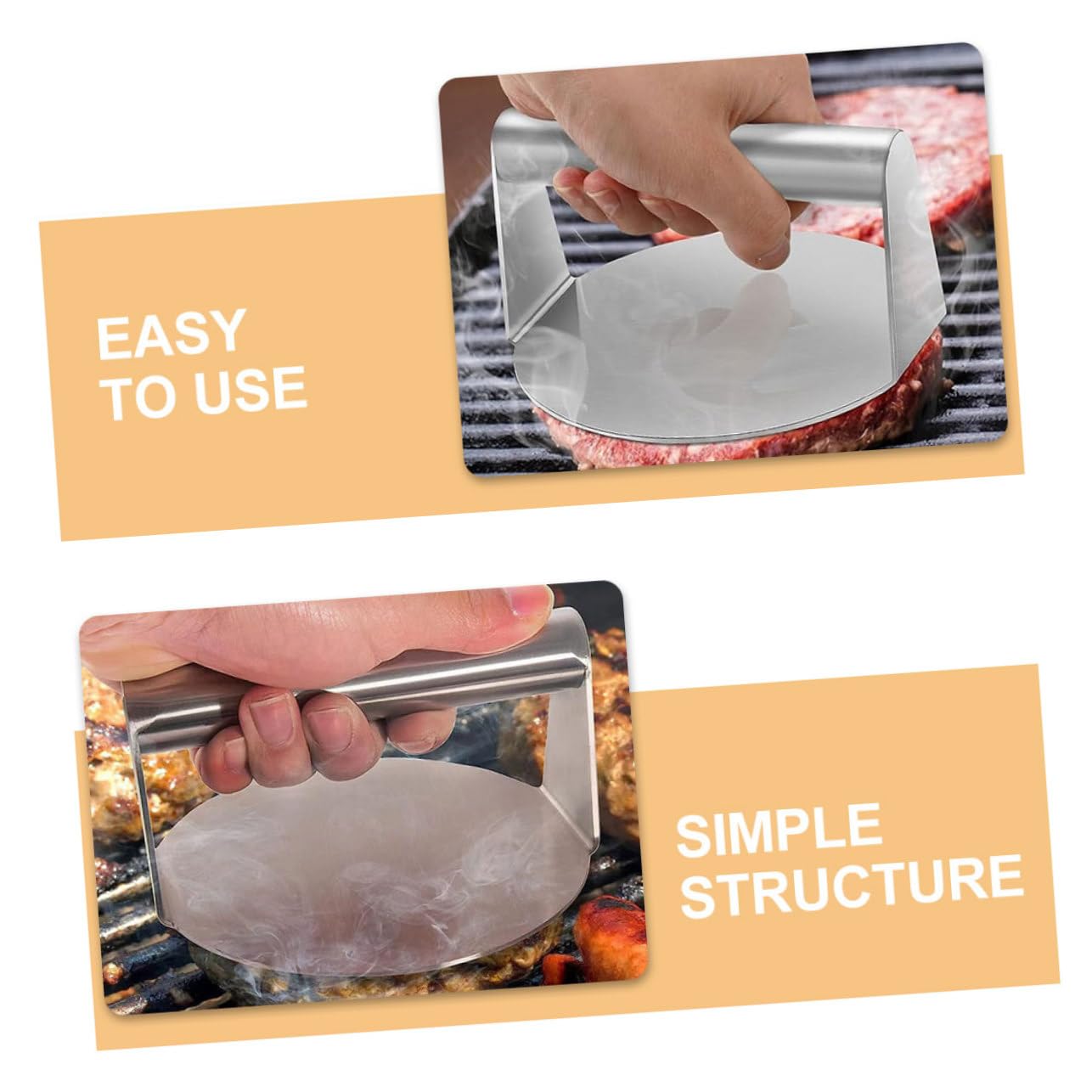 Set Accessori Barbecue Metallo Inossidabile Legno Silicone per Grigliare Esterno Kit Cucina per Pattina Hamburger e Carne