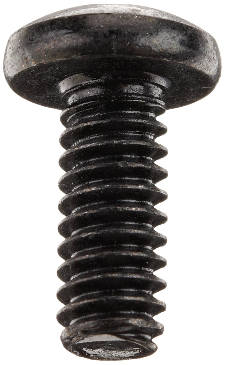 Steel Pan Head Machine Screw, Black Zinc Plated, Meets ASME B18