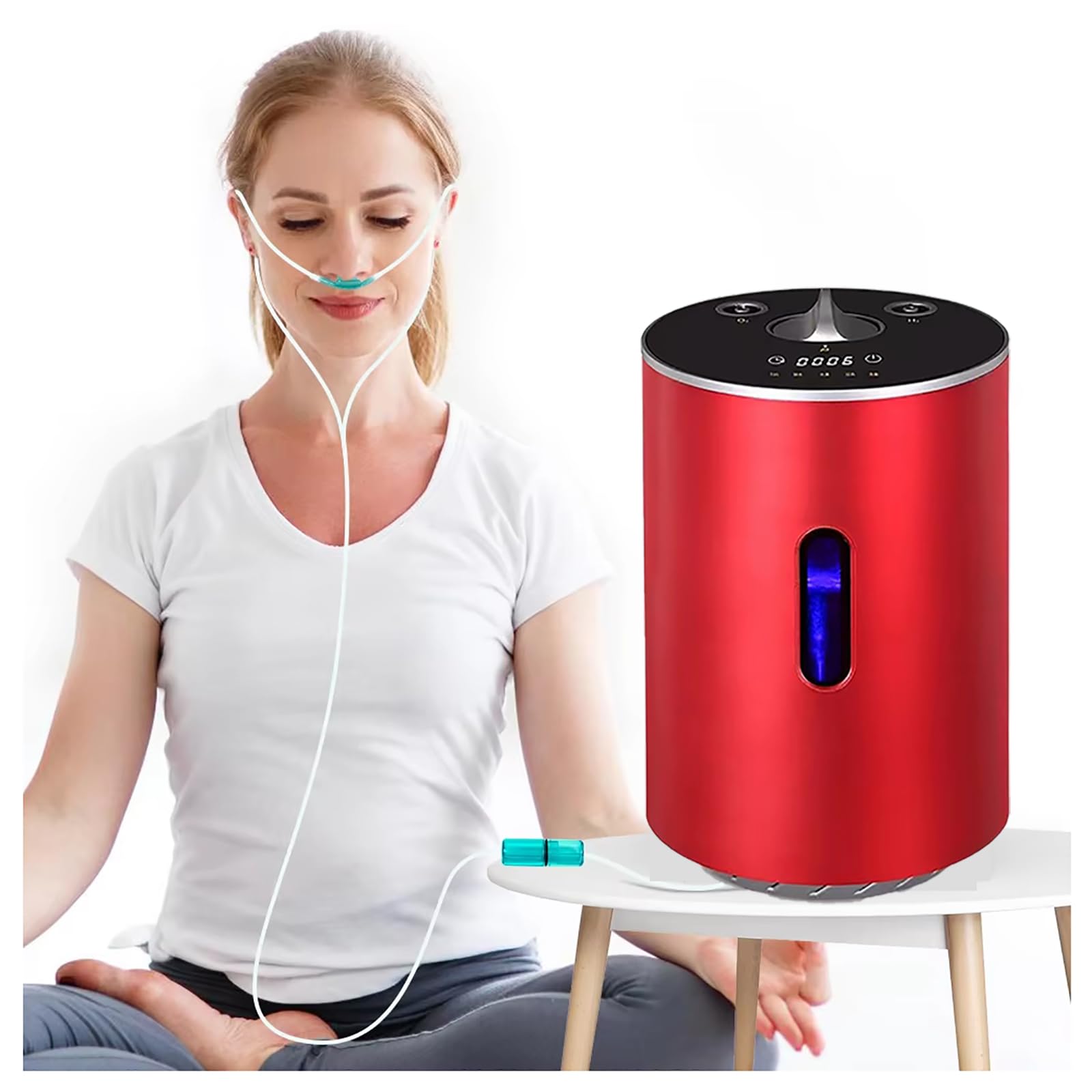 Urządzenie do inhalacji wodorem, 225 ml/min (150H+75O) Inhalator H2 o podwójnym wyjściu, generator wody H2 o wysokiej czystości 99,99%, jonizator wody SPE do domu, podróży i samochodu