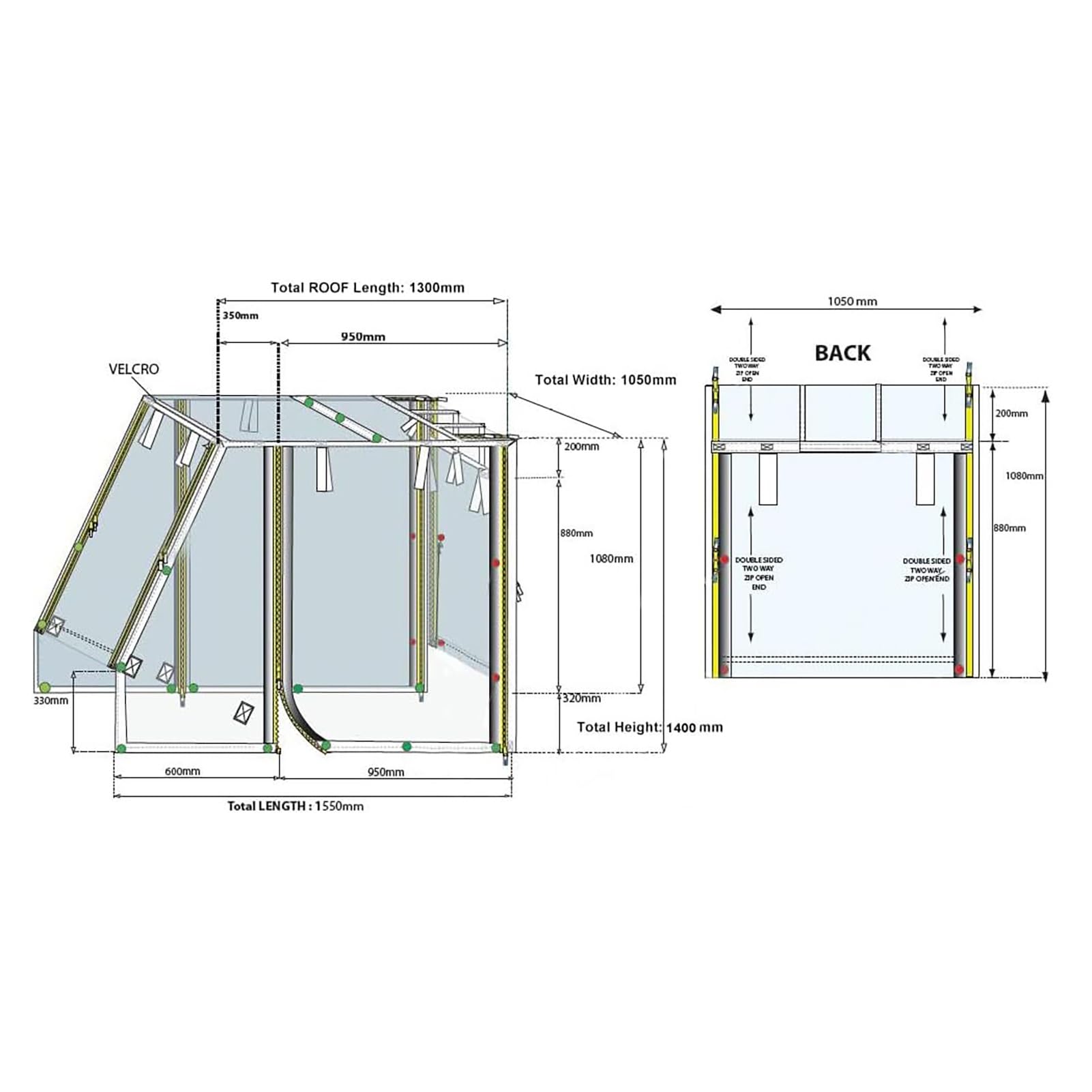 Copertura per carrello elevatore, custodia impermeabile universale per protezione parabrezza, adatta per carrelli elevatori da 6000 a 12000 libbre