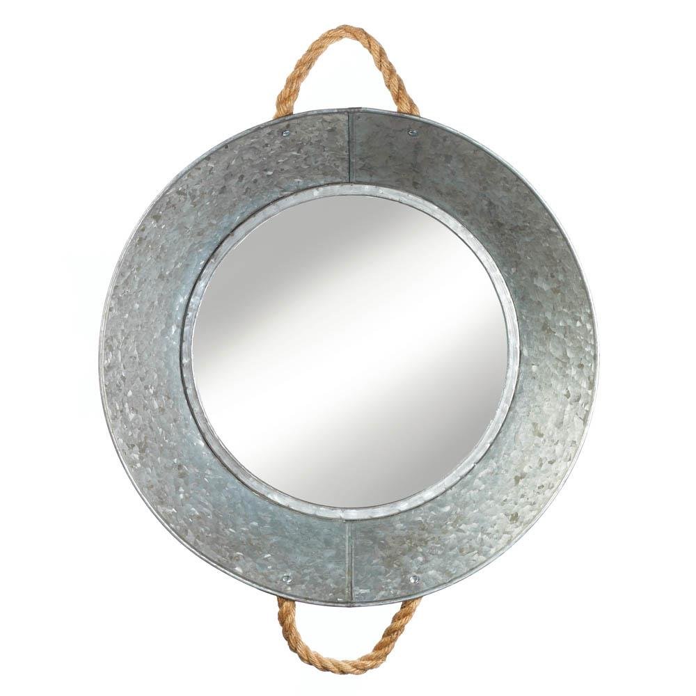 Wall Framed Glass Vanity Mirror Bedroom Bathroom Leaner Door Antique Round Hanging Decorative Circle