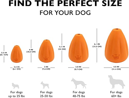Chew King by Mammoth Premium Treat Dog Toy, Extremely — side view showing full product dimensions