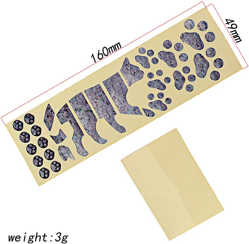 Ukulele - Concert Fret Markers Inlay Sticker Decal Cat Foot Print/Cat Paws image 3