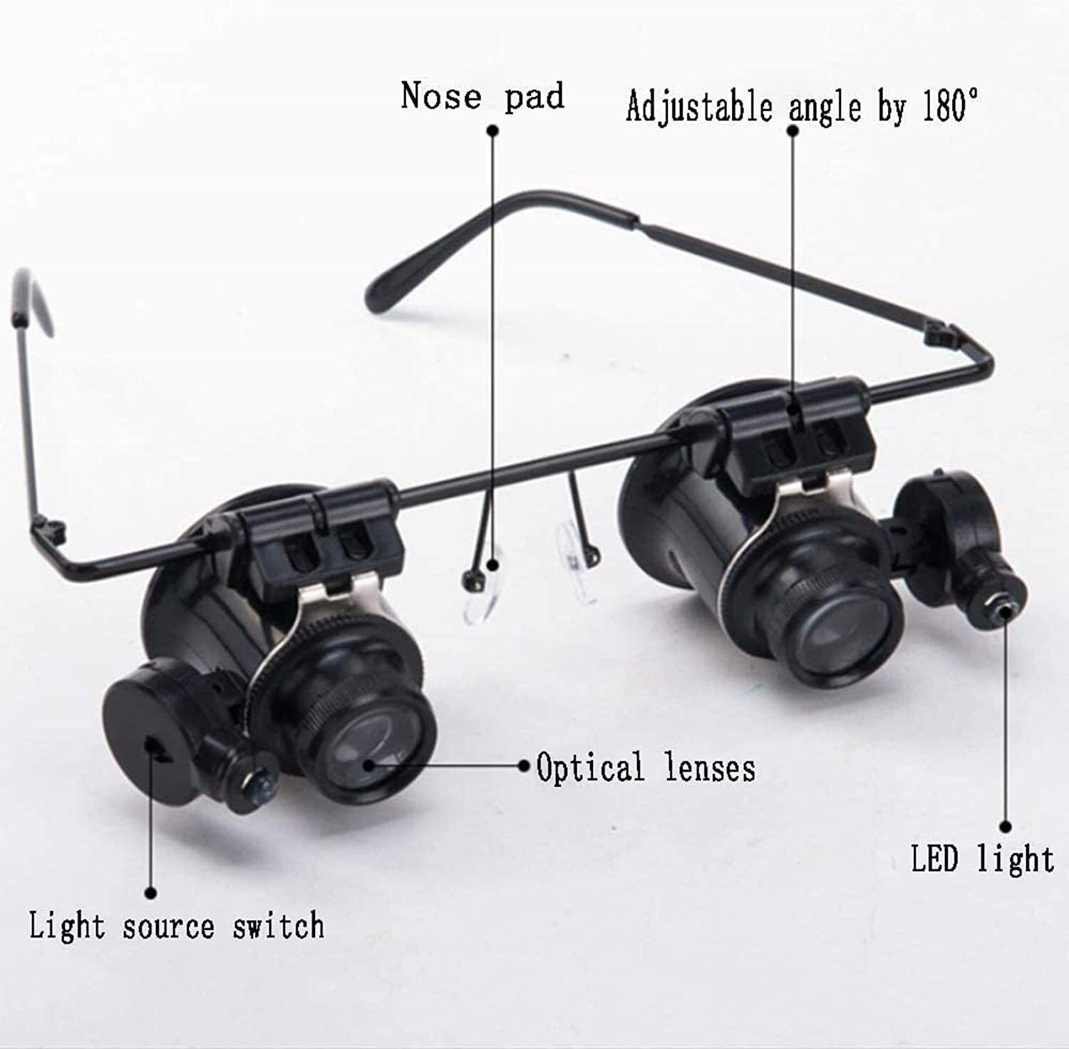 Lekka lupa z mocowaniem na głowie i oświetleniem, lupa LED o dużej mocy do naprawy zegarków i zegarków. Piękno przychodzi,