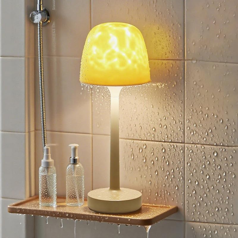 Lampe de Douche Étanche - Lampe de Bureau Sans Fil Rechargeable - Projecteur d'Ambiance Entspannen 16 Couleurs LED - Télécommande - Contrôle Tactile - Éclairage...