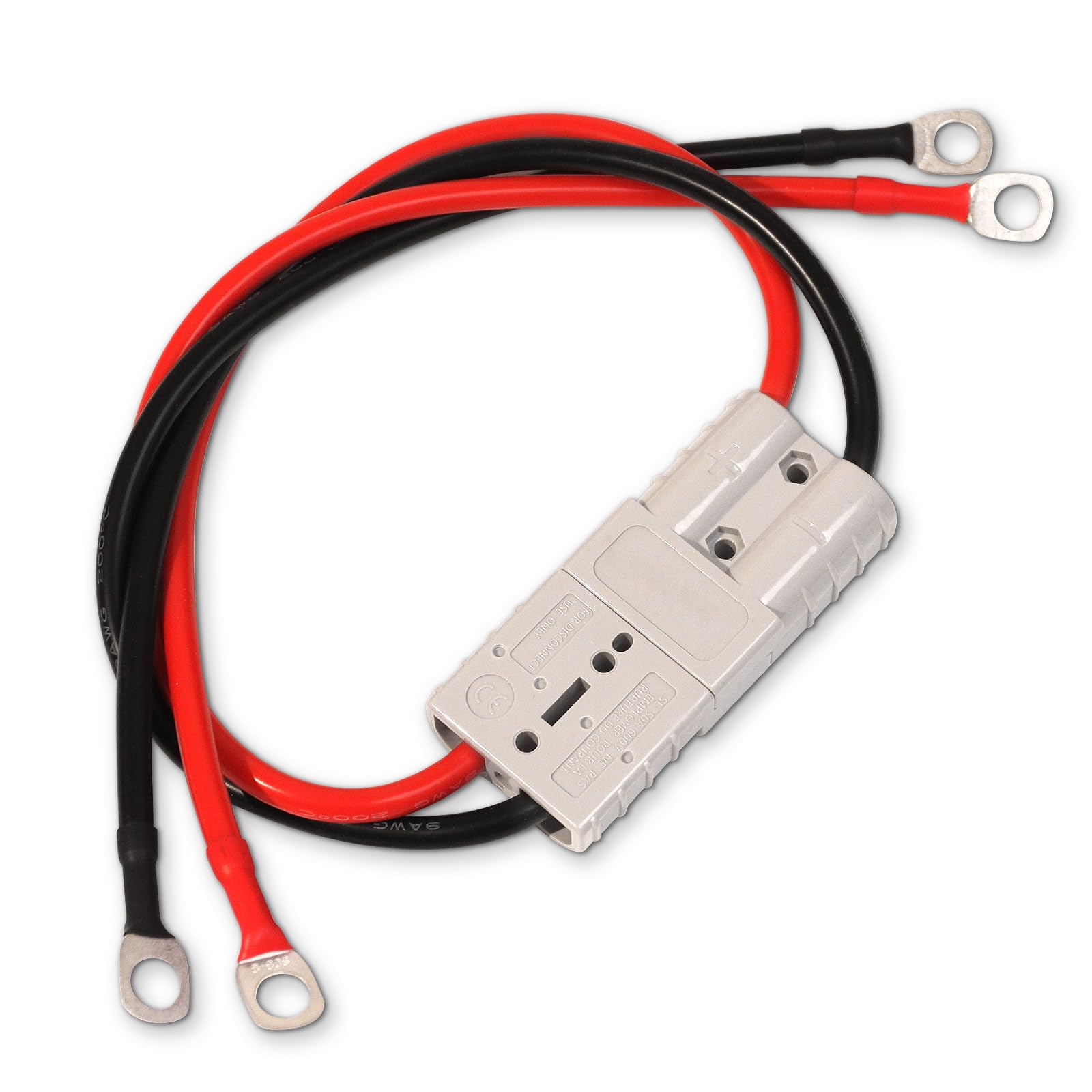 Qofioeuo Battery Quick Connector 50AElectric Forklift Charging Plug 600VKit,with O Ring,0.98ft Cables,for BatteryCar, Inverter, Tractor, SightseeingCars,Moto (9AWG/50A/Pack of 2)