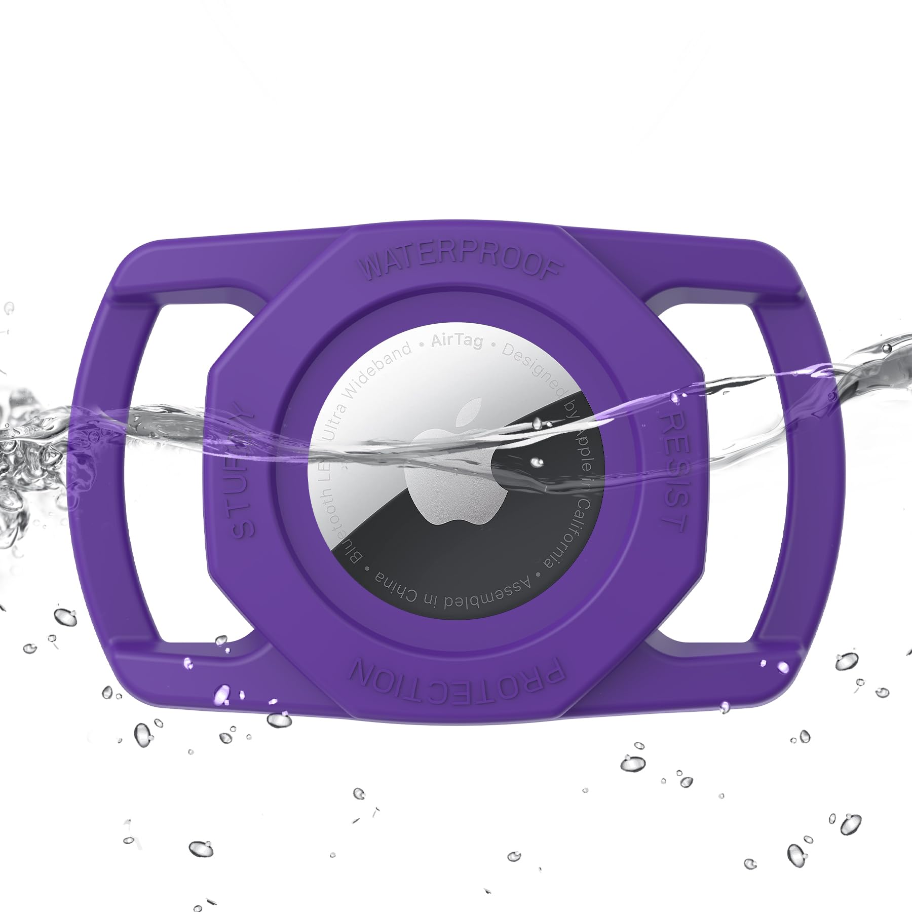 SANKALA Airtag Dog Collar Holder, [1 Pack] Waterproof Airtag Case for Dog Collar, TPU & Silicone Full Body Covered Apple Air Tag Collar Holder