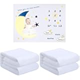 2 Pcs Sublimation Baby Blankets 30 x 40 Inch Blank White Baby Receiving Blanket Fuzzy Soft Warm Blanket Infant Newborn Blanket for Crib Stroller DIY