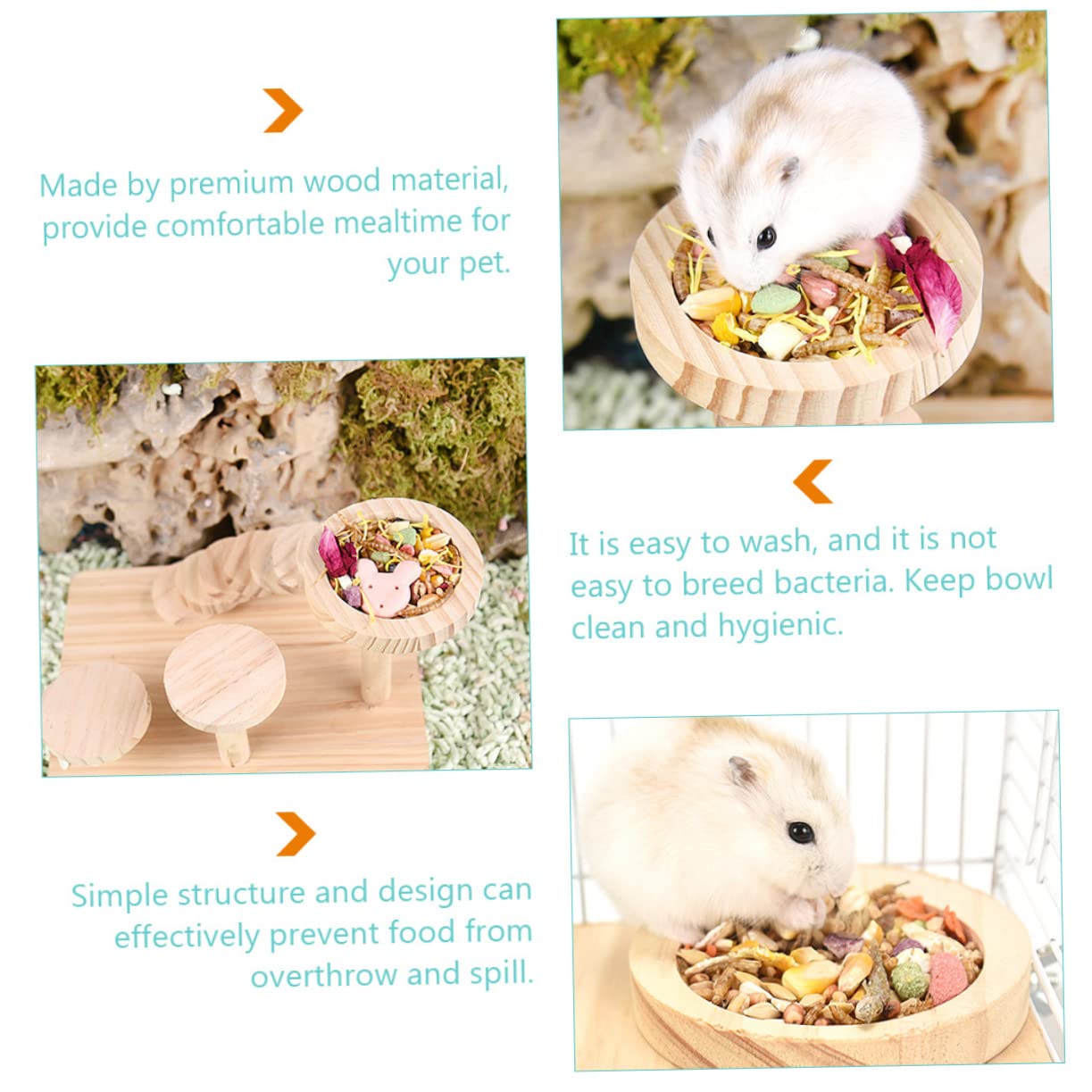 POPETPOP 10stücke Hamster Futtergeschirr Runde Anti- Futterhalter Für Kleintiere Futter Und Wassergefäß Für Hamster Und Andere Haustiere