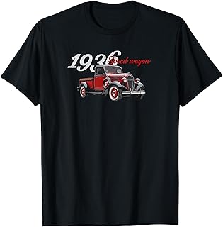 Vintage 1936 Speed Wagon, Red Pick up, Truck Art, Pickups T-Shirt