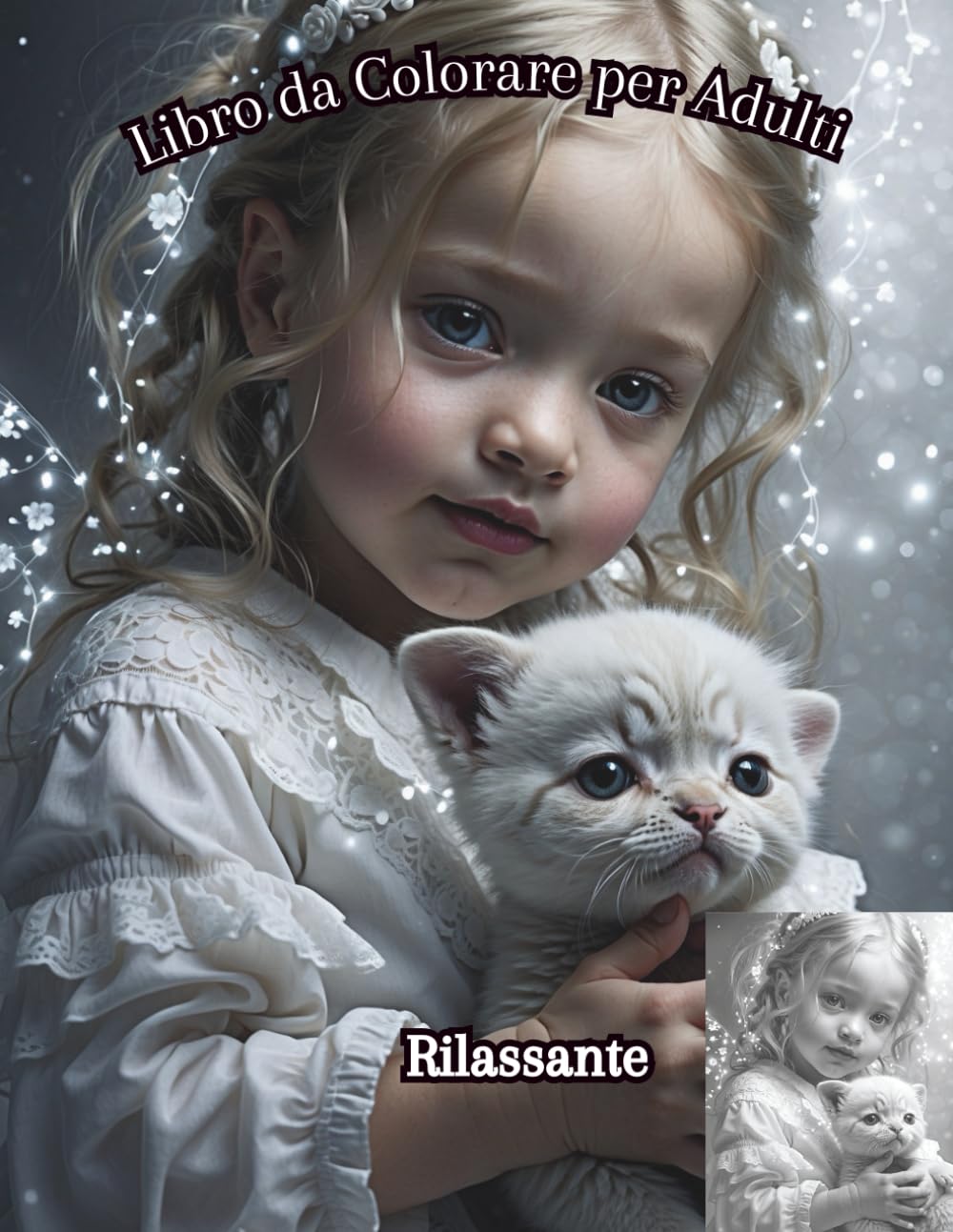 Libro da Colorare per Adulti Rilassante: Delicate grayscale portraits designed to relax and stimulate creativity