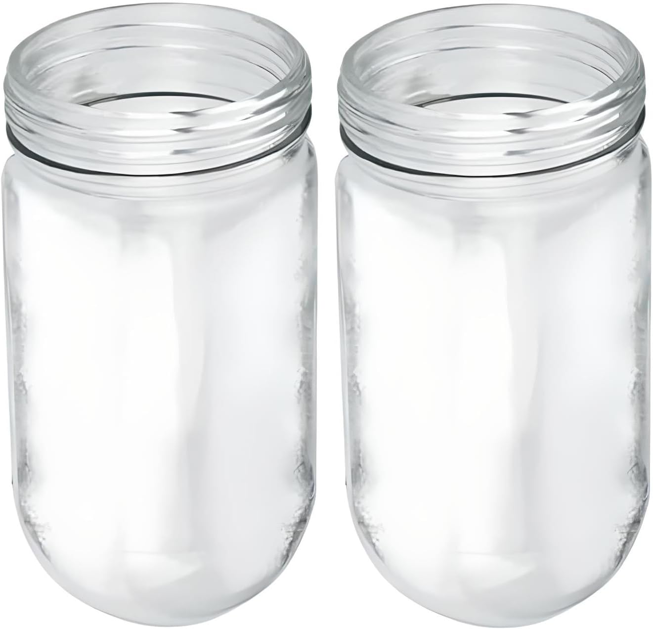 OCS Parts Clear Glass Globe Vapor Proof Light Cover Replacement for Commercial Kitchen and Restaurant Canopy Hoods and Walk-in Refrigerators (2)