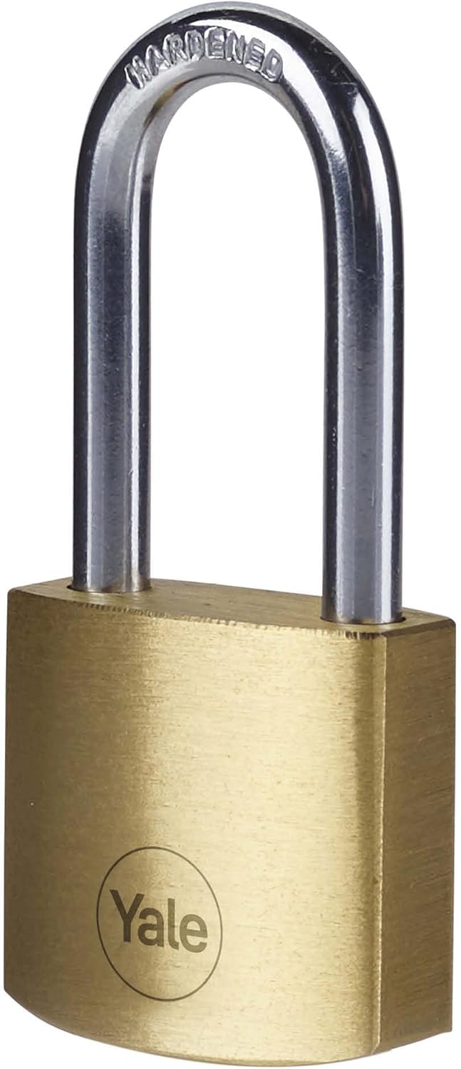 Yale Y110B/30/132/1 Brass Safety Padlock Brass 30mm Long Arc Y110B Blister
