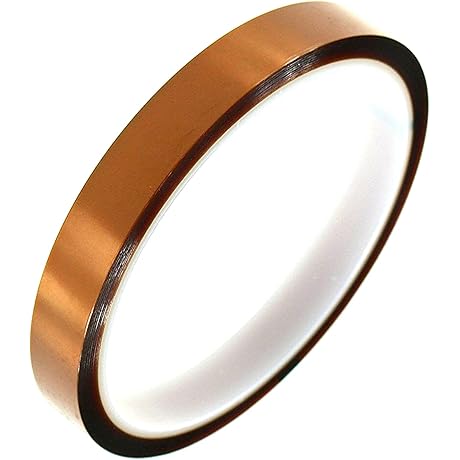 Cuziss High Temp Tape for Masking, Soldering, 3D Printing - 1/2" x 36 Yards