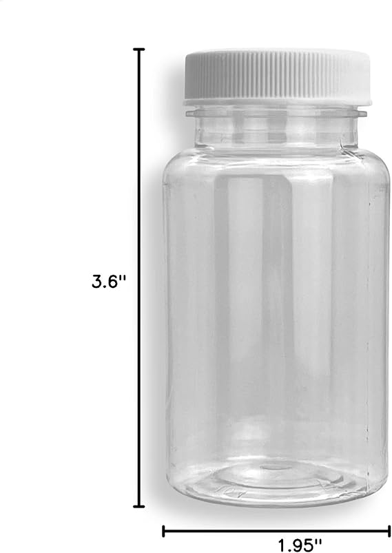 Oil Sampling Bottle - Made in USA - Pack of 6 Oil Analysis Sampling Clear Plastic Bottle 4 oz (120 ml) Capacity with 38-400 Cap Size - FDA Compliant and BPA Free ...