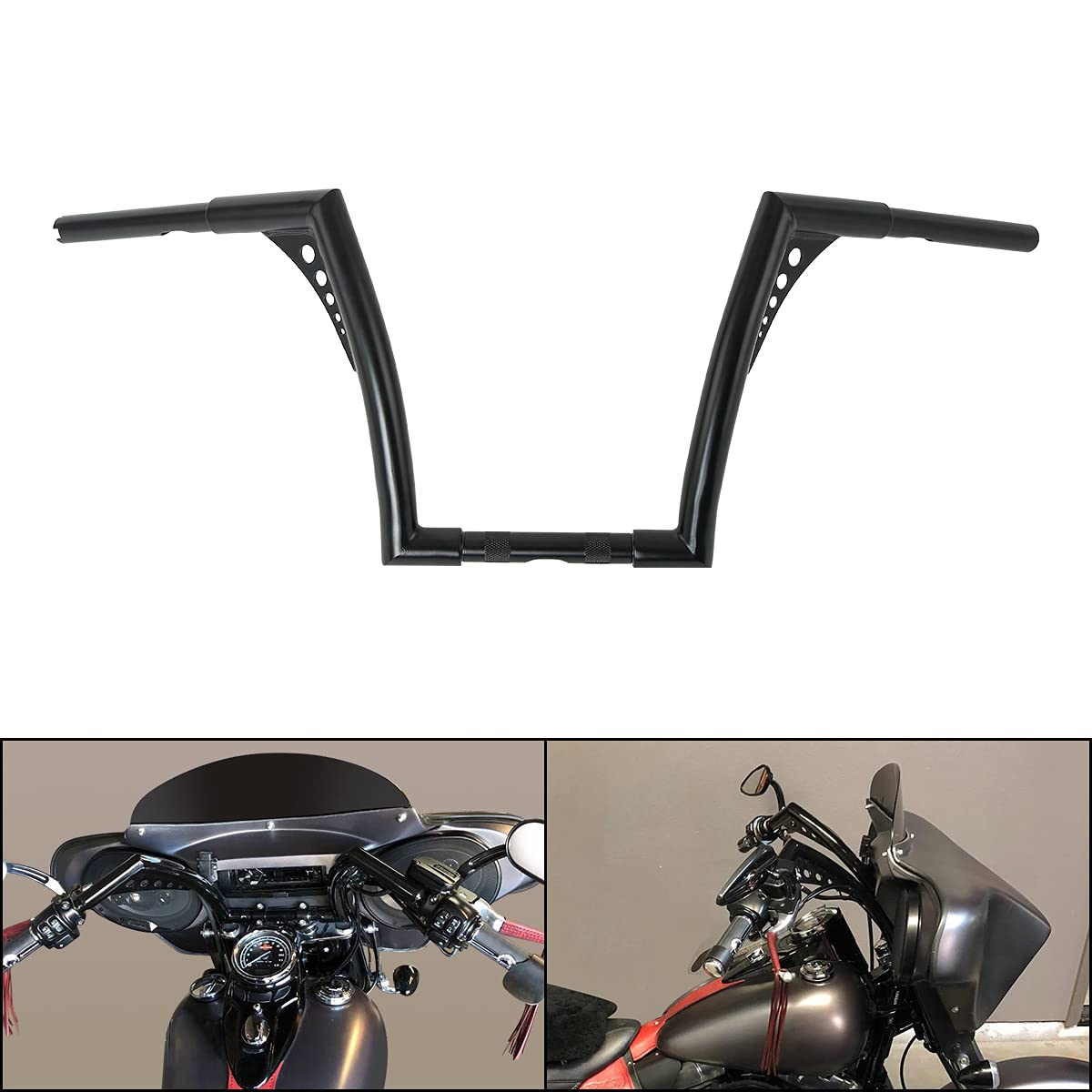 TCMT Ape Hangers manubrio 1-1/4" 12" adatto per Harley Road King Softail Slim Heritage Fat Boy Deluxe Deuce FLST FXST Sportster XL 883 1200 Dyna Super Glide Wide Glide Low Rider Fat Bob
