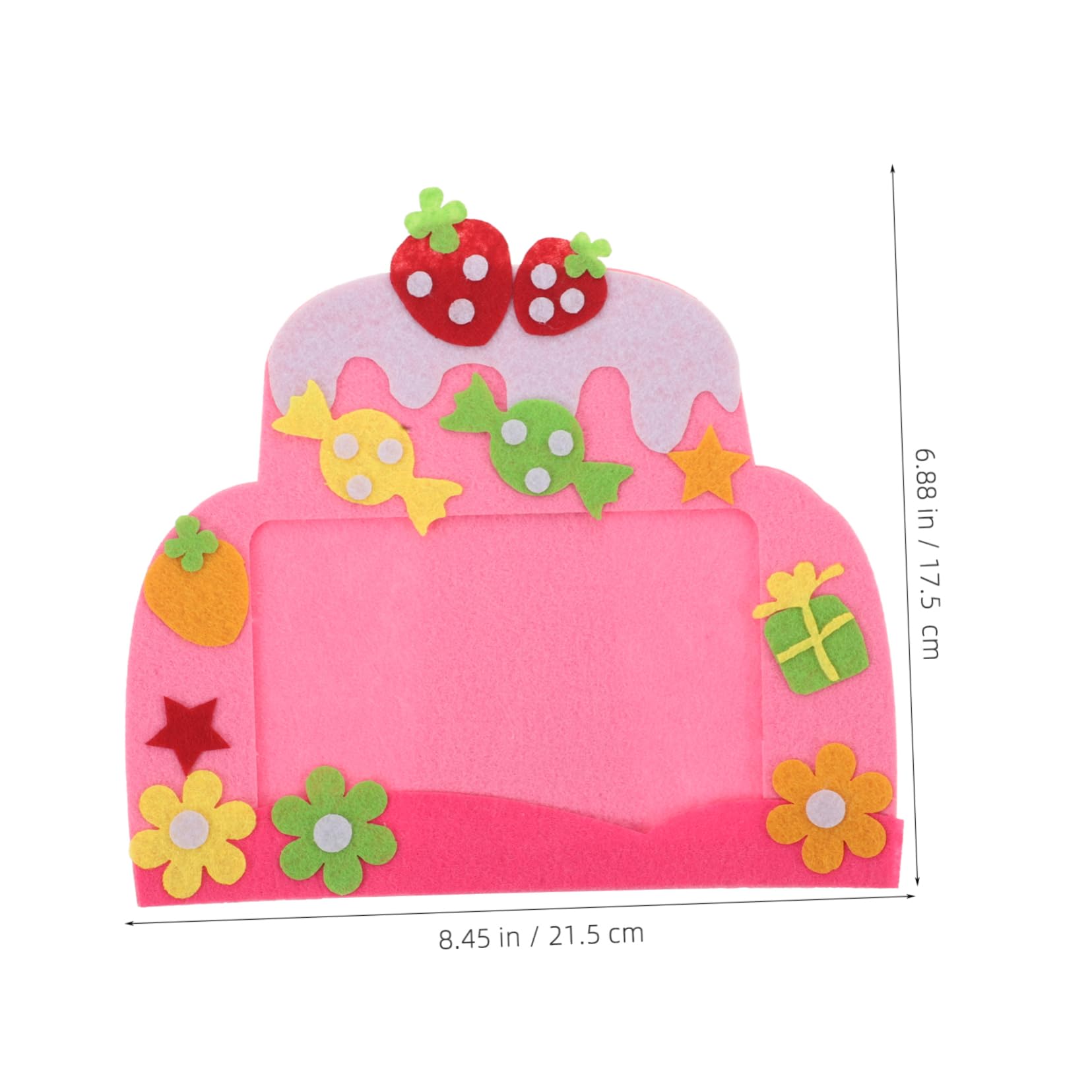 FELTECHELECTR Cartoon Photo Frame 1 Set DIY Photo Frame Materials Nonwoven Handmade Craft Perfect for Children's Room