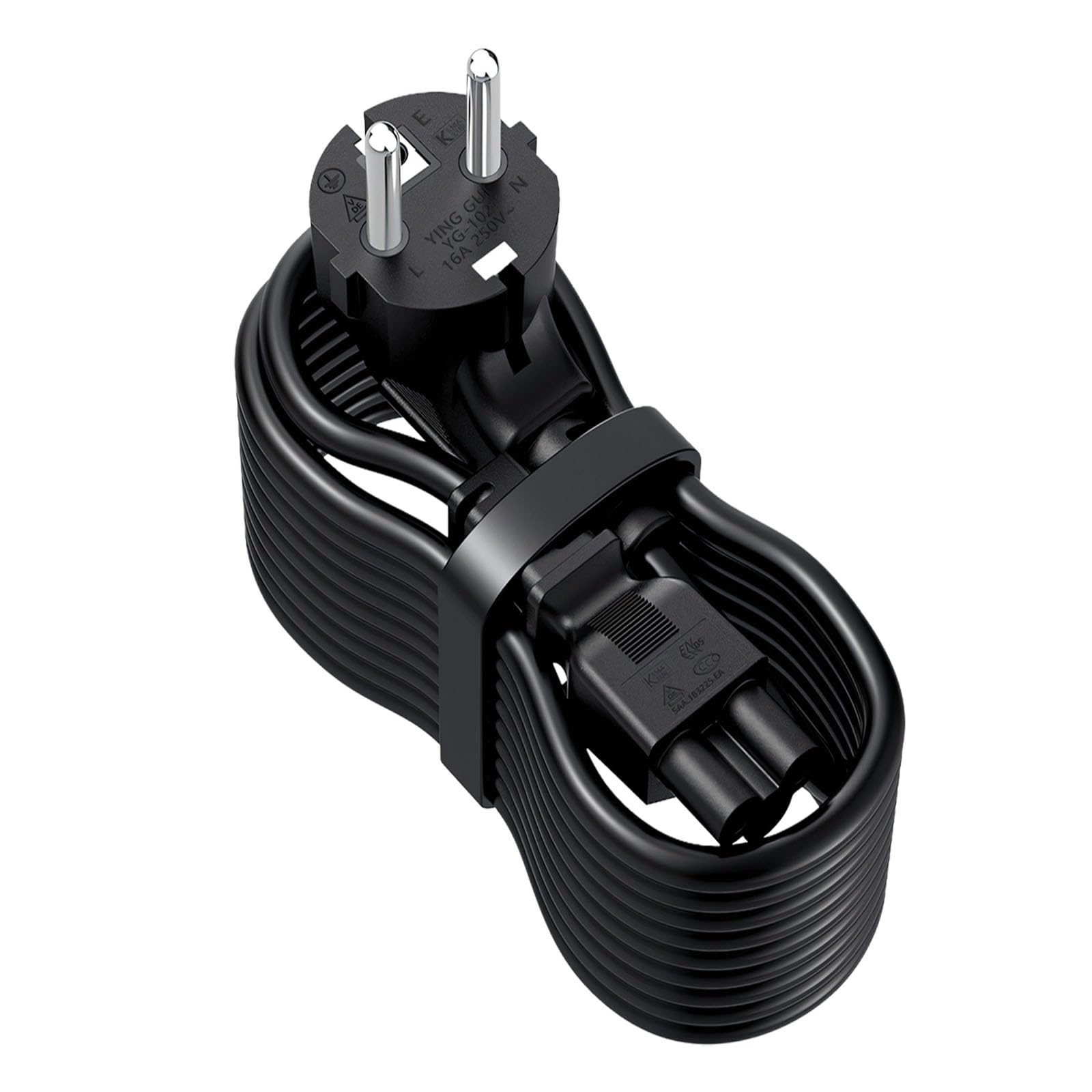 Cavo Alimentazione 3 Poli A "Topolino" Per Laptop – 5 Ft – Universale 110V-250V