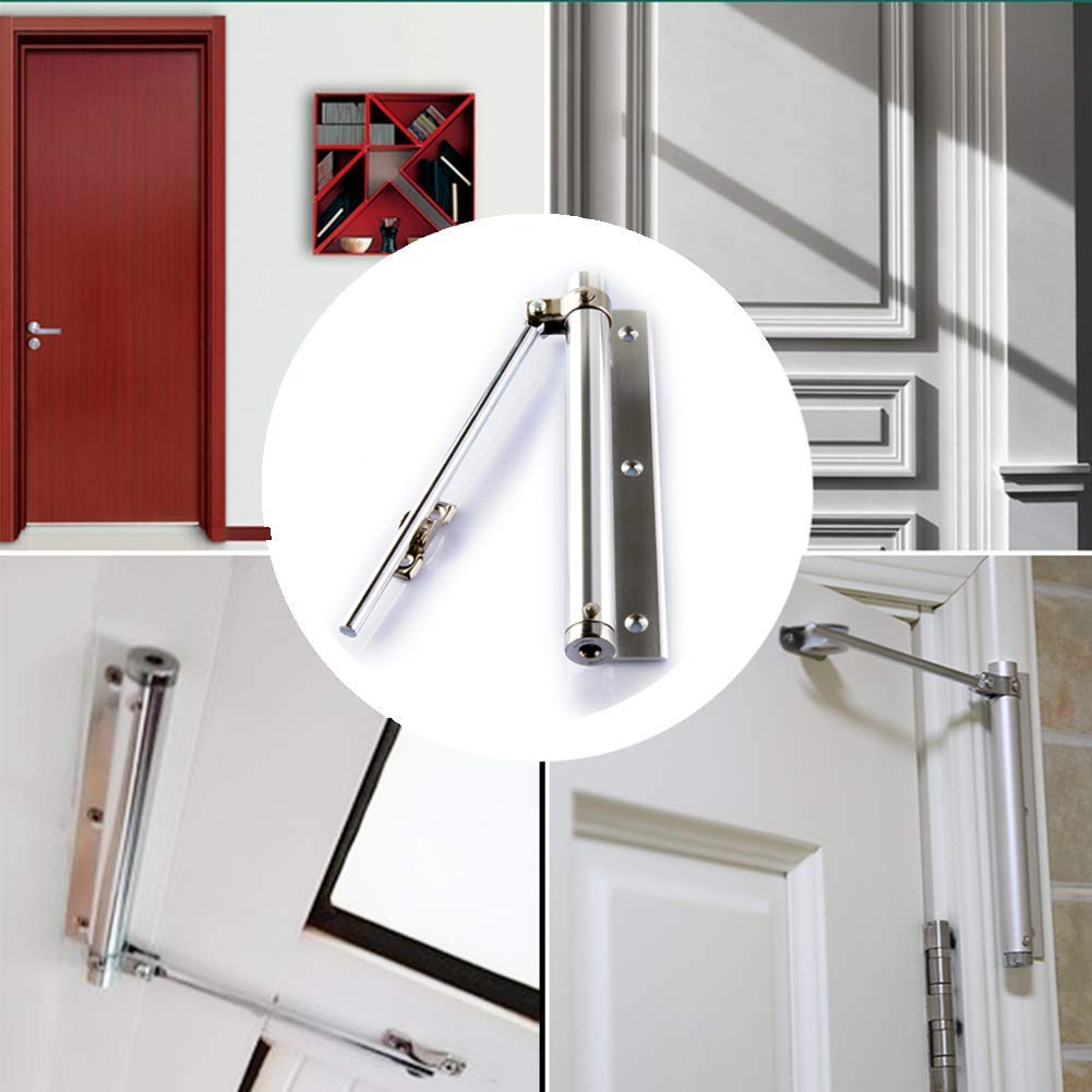 HYDERON Spring Door Closer for Lightweight PVC and Aluminium Doors – Automatic Self-Closing Mechanism for Residential and Commercial Use (Supports up to 35KG, Pack of 1) 1