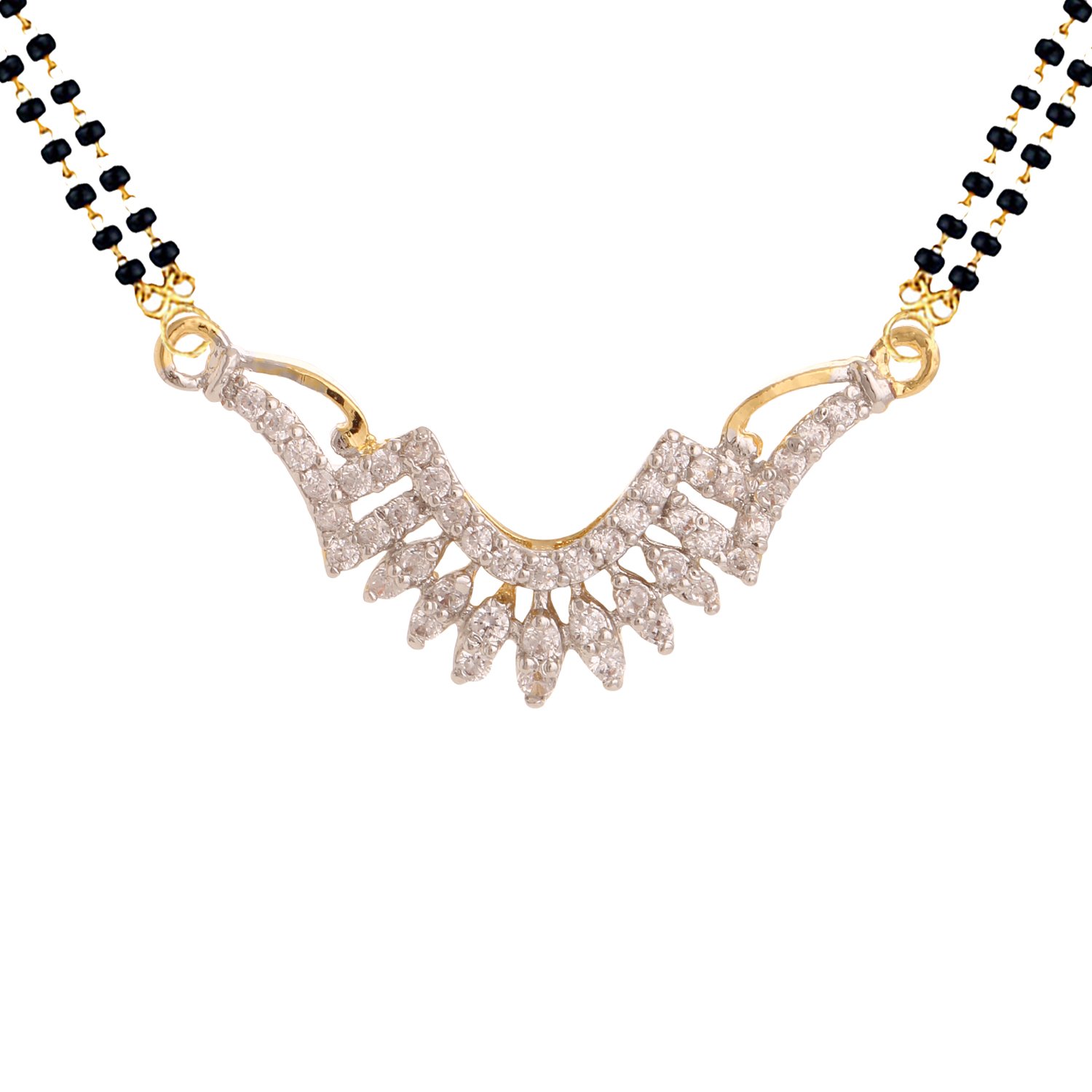 EfulgenzGold Tone Indian Bollywood Ethnic Traditional Mangalsutra Pendant with Chain Jewelry for Women