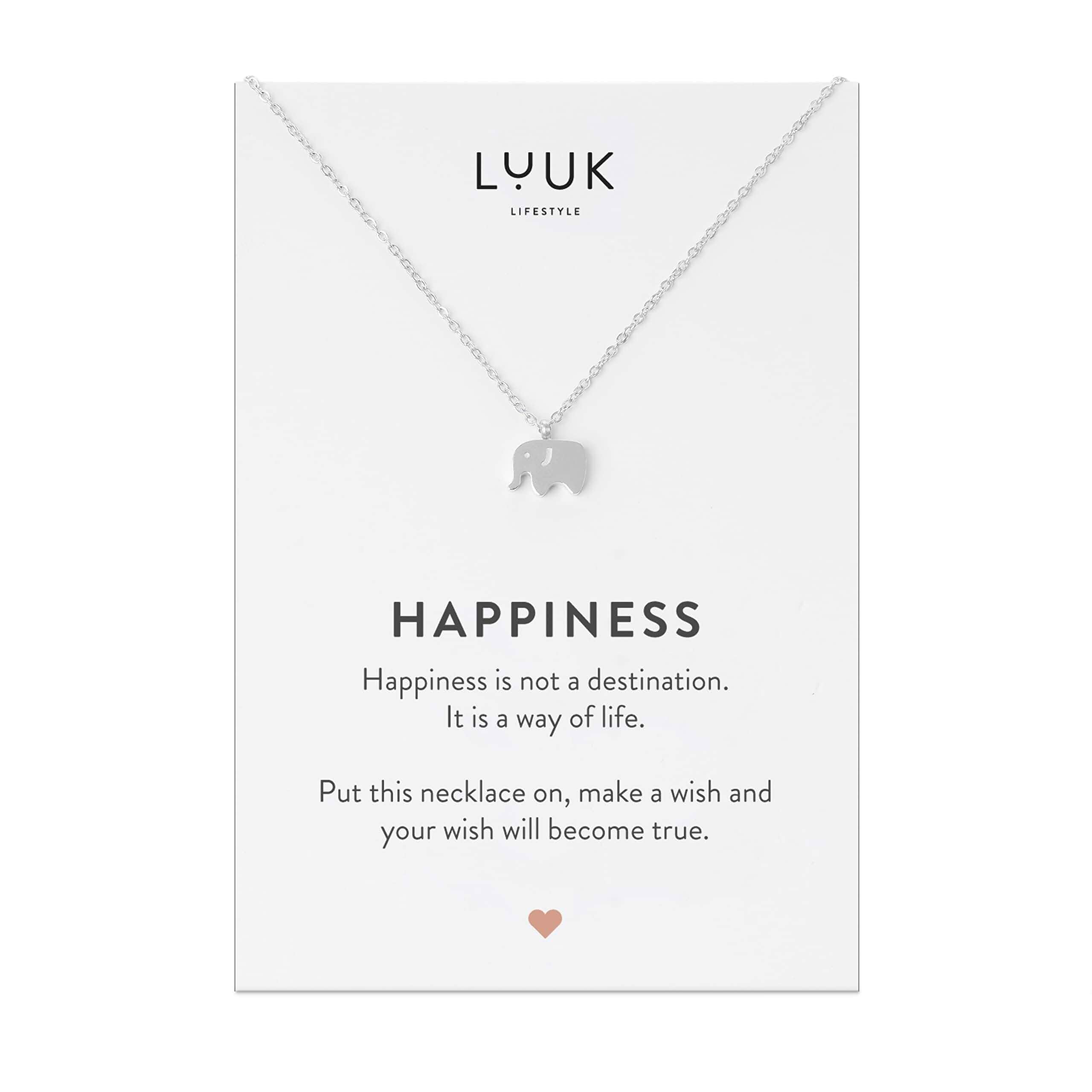 LUUK LIFESTYLE Minimalist Stainless Steel Charm Necklaces Silver Gold Rose Dainty pendants, Infinity, Heart, Clover etc, Office & Everyday Use, Gift for Women, Water Resistant, 20'' adjustable Chain