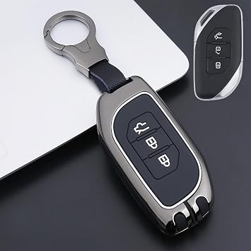 Zinc Alloy Car Remote Key Case Cover,for Dongfeng Forthing Evo T5 2021 Keychain Holder Shell Keyring, D Black 01