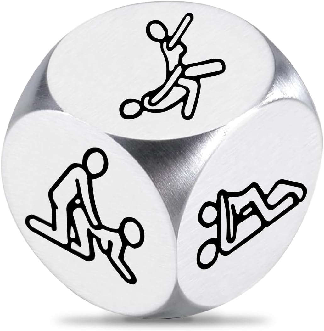 ONFAON Date Night Dice Couples Gift,Valentines Day Gifts for Him Her Wedding Anniversary Steel Date Night Gifts for Husband Wife,Christmas Valentines Birthday for Women Men