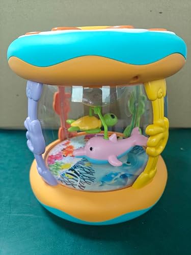 Baby Girl Toys Ocean Projector Rotating Musical Light Up Tummy Time Toy