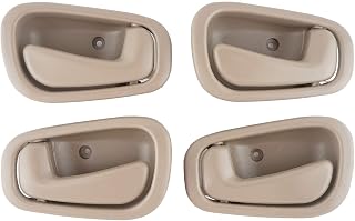 NPAUTO Beige Interior Door Handles Front Rear Driver Passenger 4pc for 1998-2002 Toyota Corolla Chevy Prizm Manual Lock