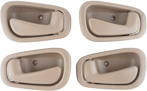 Miniatura 8 de NPAUTO Par de manijas interiores de puerta trasera delantera y trasera para Toyota Corolla Chevy Prizm 1998 1999 2000 2001 2002 Cerradura manual,