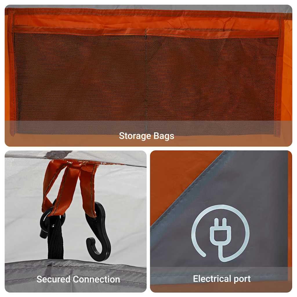 vidaXL Tienda de Campaña Familiar Túnel 6 Personas Impermeable Refugio de Jardín