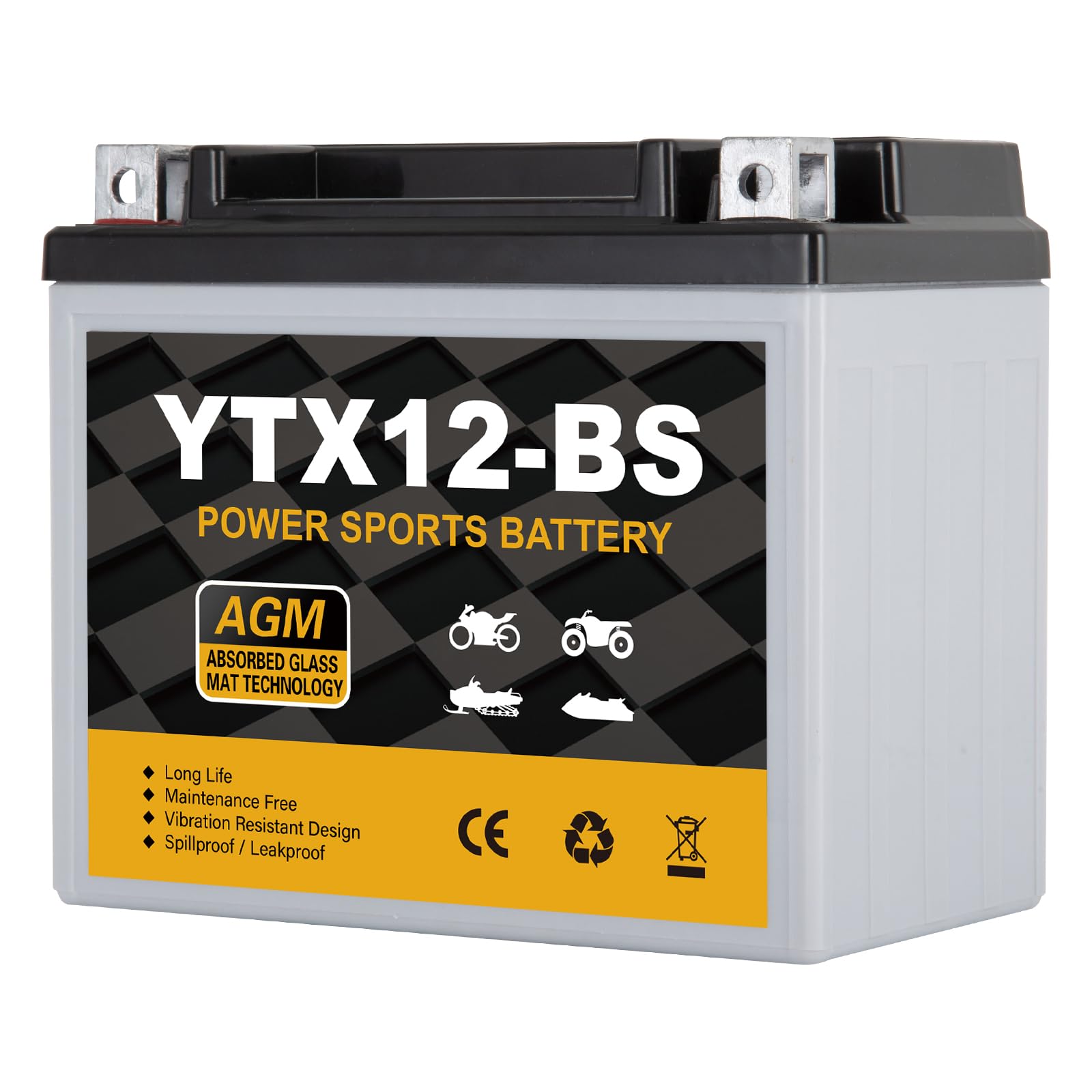 Daakmax YTX12-BS Motorcycle Battery