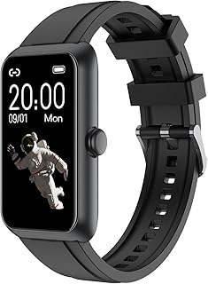 Fitness Tracker with Heart Rate, Sleep Monitor, 100+Sports Modes Smart Watches for Men Women, IP68 Waterproof, Activity & Step Tracker Watch for Android/iOS Phones (Black)