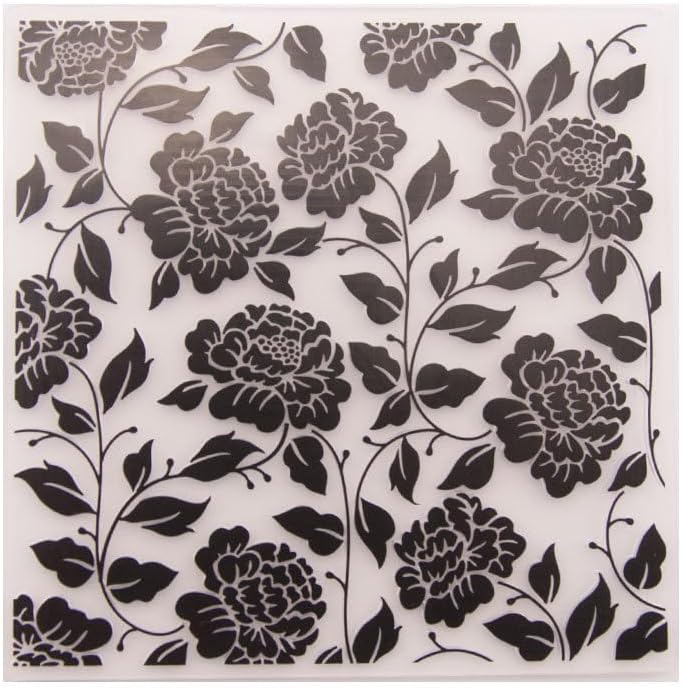 NZJ Happy Valentine's Day Rose Flower Summe Plastic Embossing Folders for Card Making Scrapbooking and Other Paper Crafts