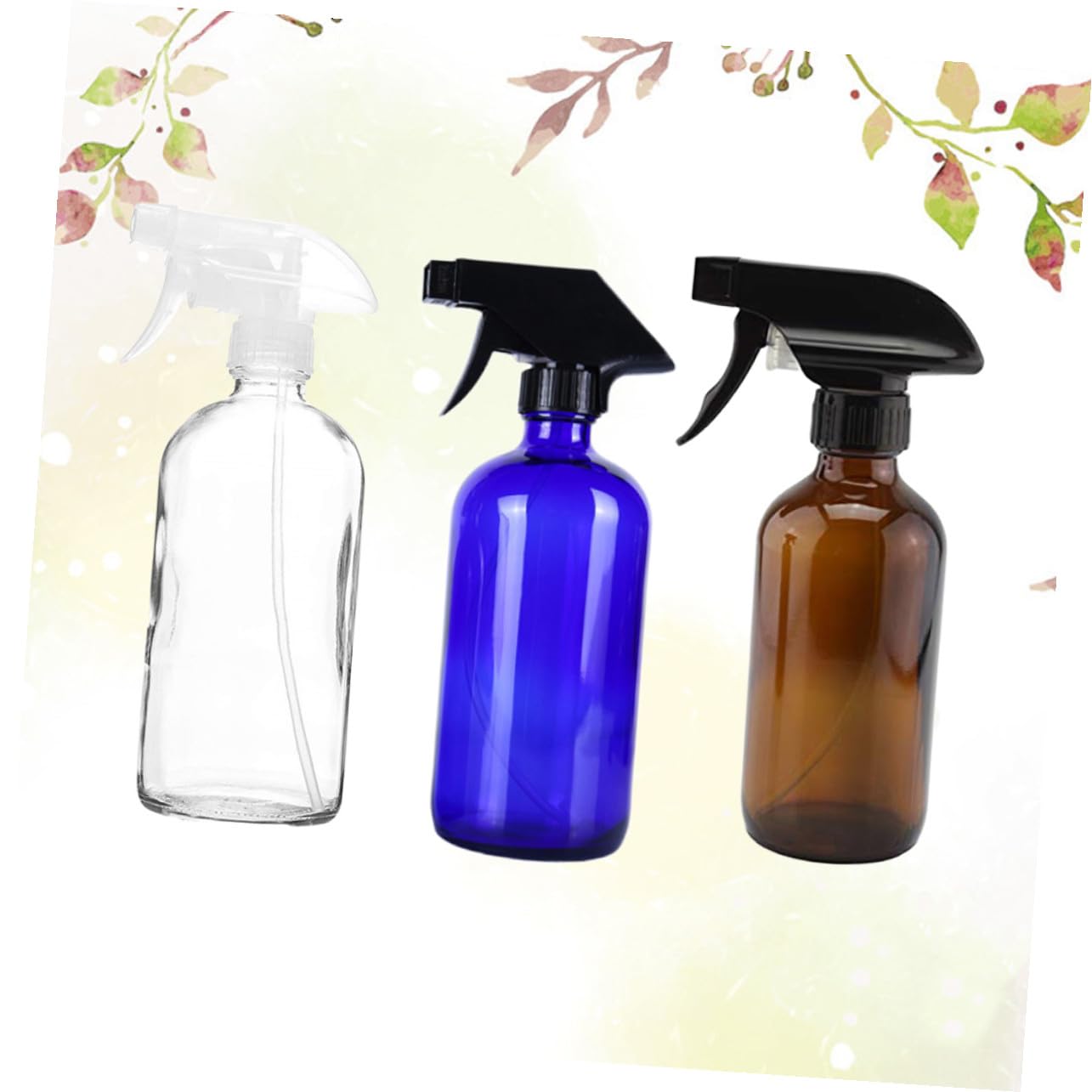 Homoyoyo 3stücke Braune Reise-sprühflasche Aus Glas Nachfüllflasche Für Ätherische Öle Unterverpackungsflasche Mit Gleichmäßiger Sprühnebel-funktion Wiederverwendbar Für Körperpflegeprodukt