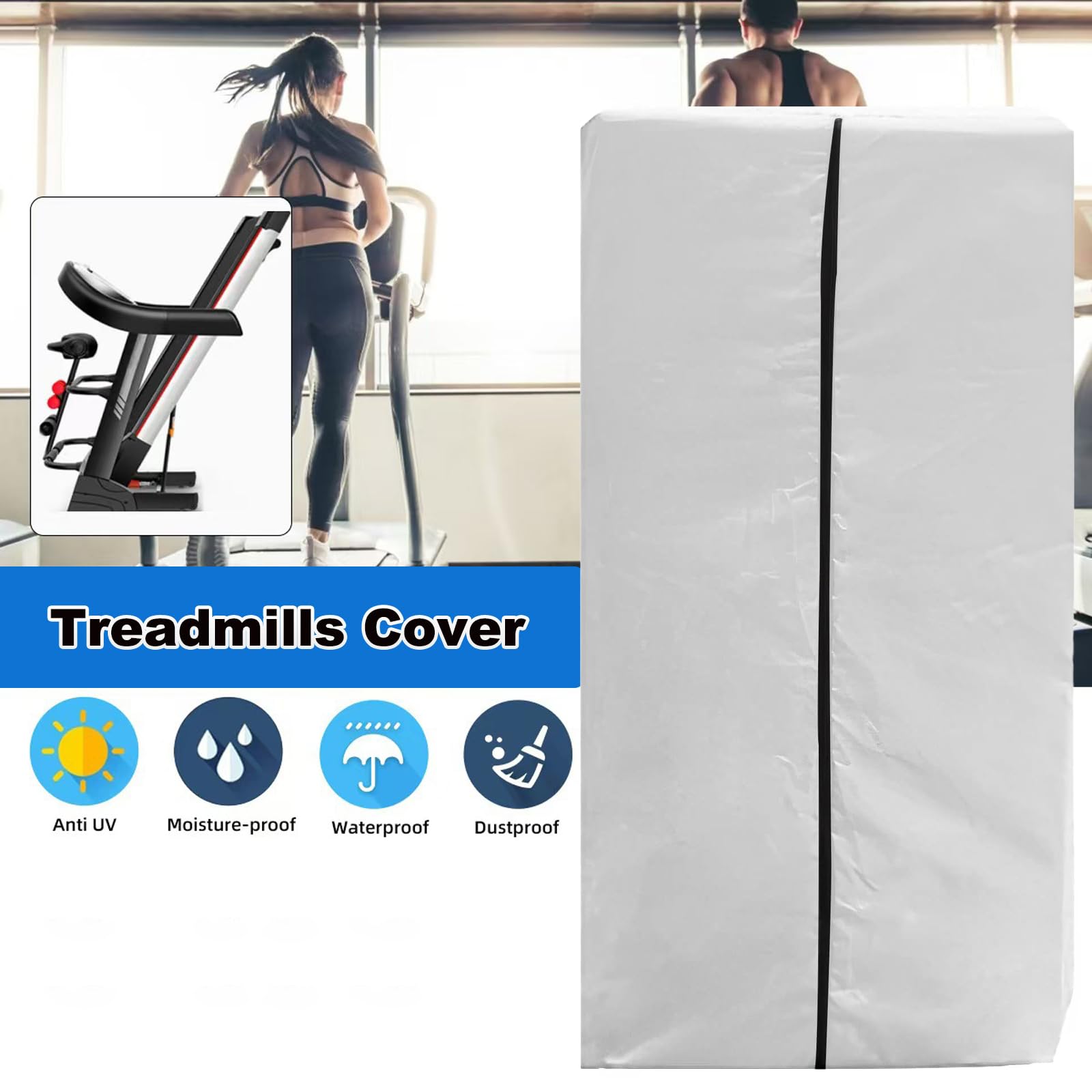 Housse Imperméable Pour Tapis Roulant - Protection En Toile Oxford, Garde Propre