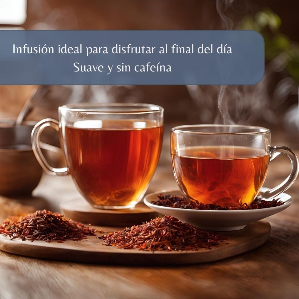 Rooibos Orgánico Infusión Vegana Hoja Suelta 100% Natural Libre de OGM Agricultura Ecológica Envasado en Francia 200g