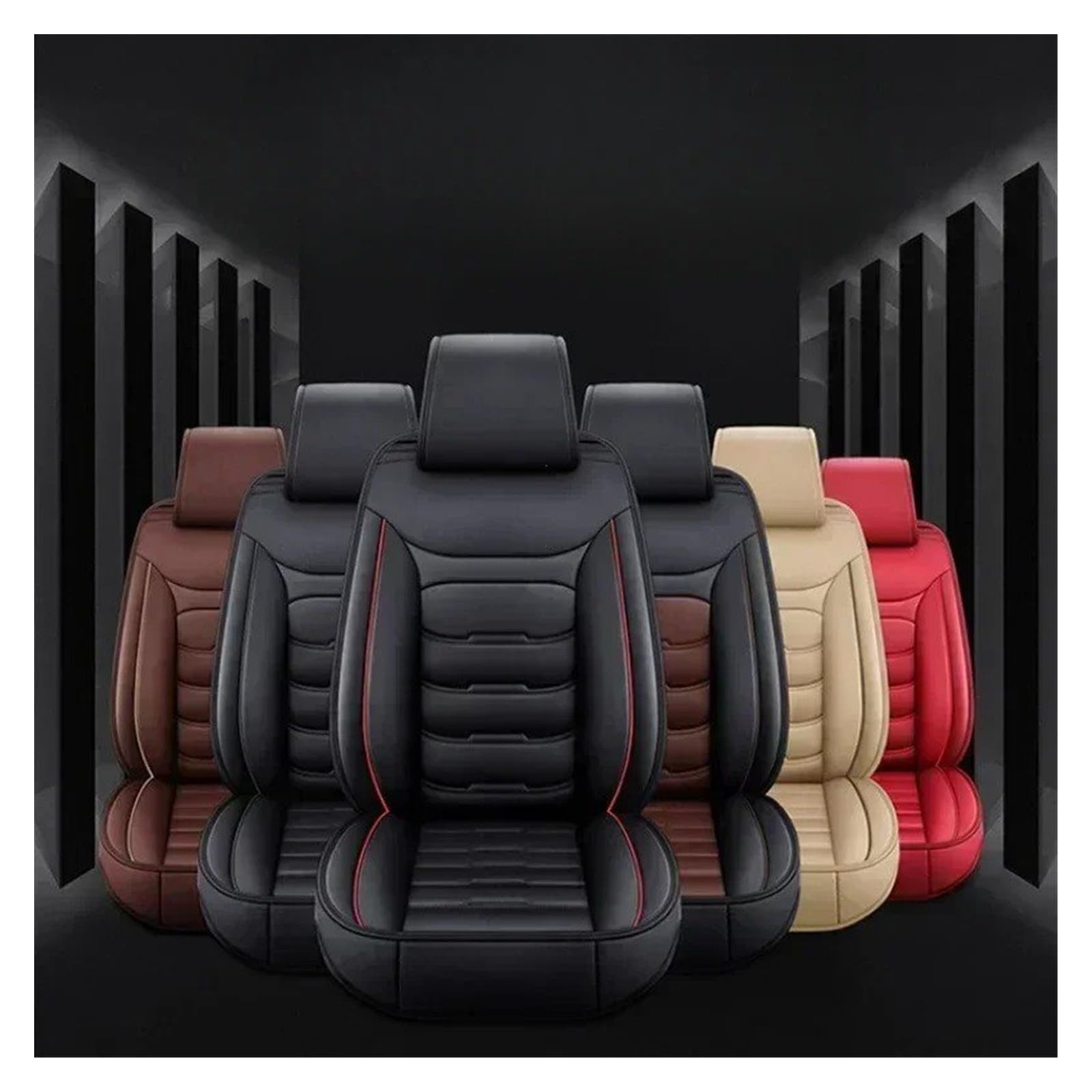 Cubre Universal Protector Banco Dividido Frontal Único para Las Cuatro Estaciones Ajuste Universal para Mayoría Los SUV Juego Fundas Asiento Cuero PU